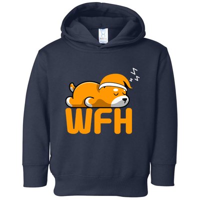 Work From Home Employee Sleepy Funny & Sarcastic Toddler Hoodie