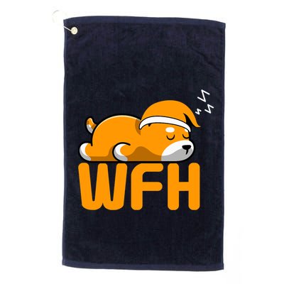 Work From Home Employee Sleepy Funny & Sarcastic Golf Towel