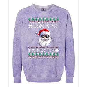 Where's-My Favorite Ho Christmas Season Colorblast Crewneck Sweatshirt