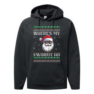 Where's-My Favorite Ho Christmas Season Performance Fleece Hoodie