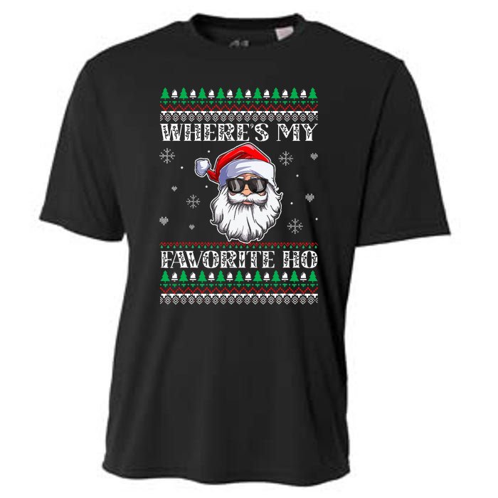 Where's-My Favorite Ho Christmas Season Cooling Performance Crew T-Shirt