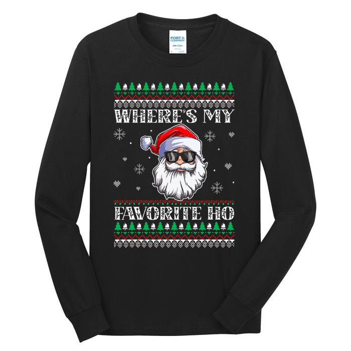 Where's-My Favorite Ho Christmas Season Tall Long Sleeve T-Shirt