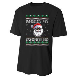 Where's-My Favorite Ho Christmas Season Performance Sprint T-Shirt