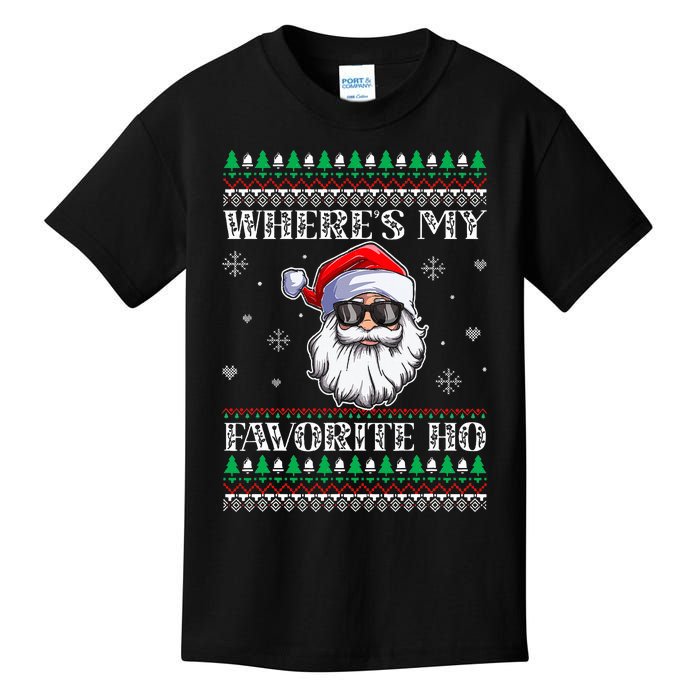 Where's-My Favorite Ho Christmas Season Kids T-Shirt