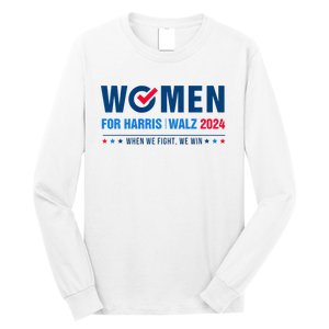 Women For Harris Walz 2024 When We Fight We Win Premium Long Sleeve Shirt