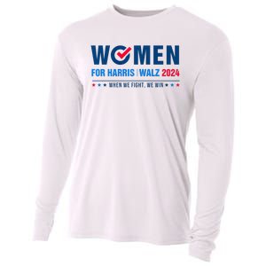 Women For Harris Walz 2024 When We Fight We Win Premium Cooling Performance Long Sleeve Crew