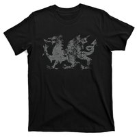 Welsh Flag Heraldry Dragon Welsh Soccer St DavidS Day Wales T-Shirt