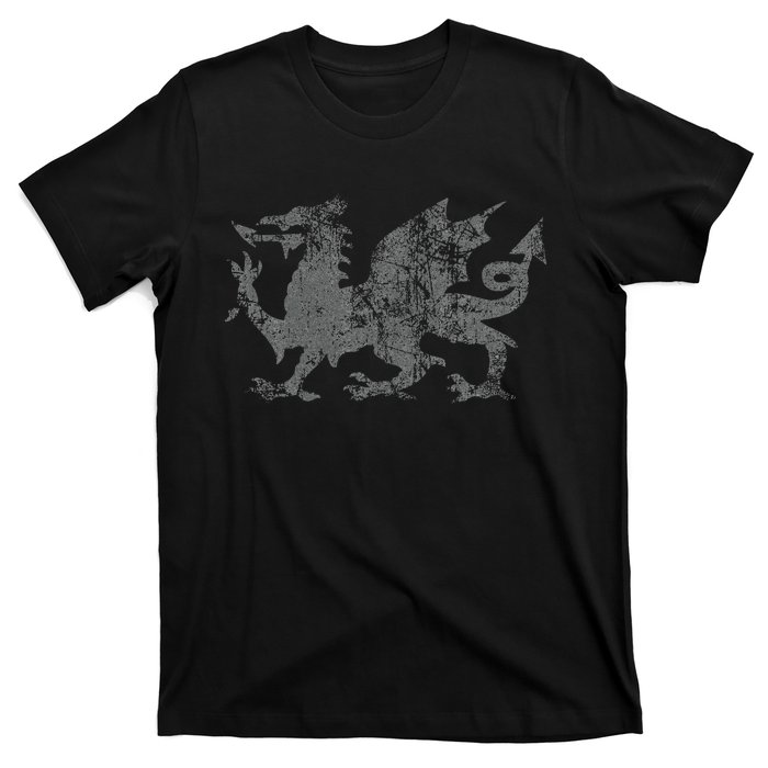 Welsh Flag Heraldry Dragon Welsh Soccer St DavidS Day Wales T-Shirt