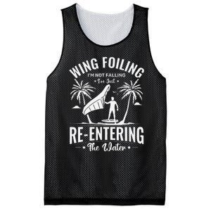 Wing Foiling IM Not Falling IM Just Reentering The Water Mesh Reversible Basketball Jersey Tank