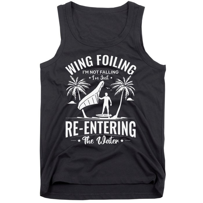 Wing Foiling IM Not Falling IM Just Reentering The Water Tank Top