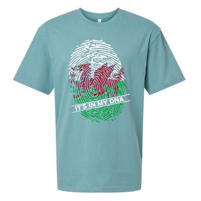 Welsh Flag Its In My Dna Cool Gift Sueded Cloud Jersey T-Shirt