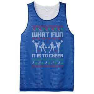 What Fun It Is To Cheer Ugly Christmas Cheerleader Costume Mesh Reversible Basketball Jersey Tank