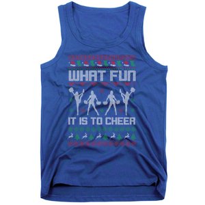 What Fun It Is To Cheer Ugly Christmas Cheerleader Costume Tank Top