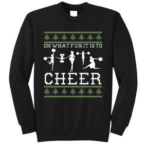 What Fun It Is To Cheer Ugly Christmas Cheerleader Costume Sweatshirt