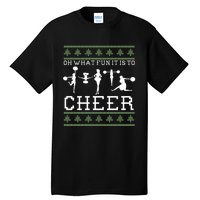 What Fun It Is To Cheer Ugly Christmas Cheerleader Costume Tall T-Shirt