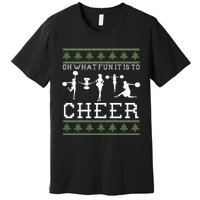 What Fun It Is To Cheer Ugly Christmas Cheerleader Costume Premium T-Shirt