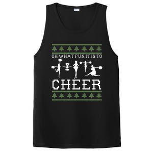 What Fun It Is To Cheer Ugly Christmas Cheerleader Costume PosiCharge Competitor Tank