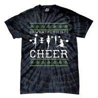 What Fun It Is To Cheer Ugly Christmas Cheerleader Costume Tie-Dye T-Shirt