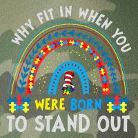 Why Fit In When You Were Born To Stand Out Autism Awareness Legacy Tie Dye Trucker Hat