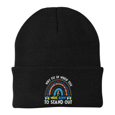 Why Fit In When You Were Born To Stand Out Autism Awareness Beanie