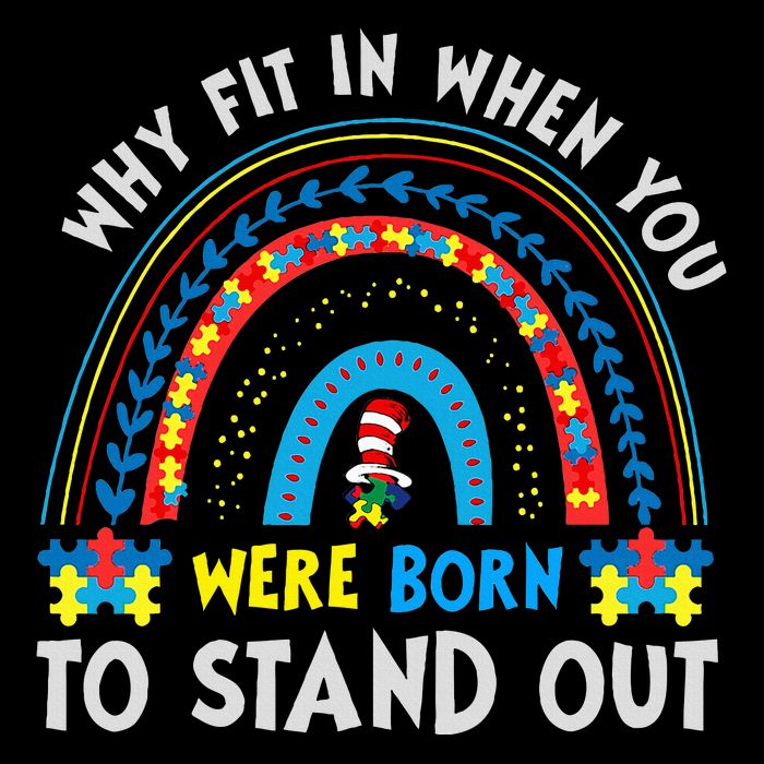 Why Fit In When You Were Born To Stand Out Autism Awareness 16 in Basic Backpack