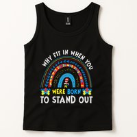 Why Fit In When You Were Born To Stand Out Autism Awareness Tank Top