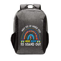 Why Fit In When You Were Born To Stand Out Autism Awareness Vector Backpack