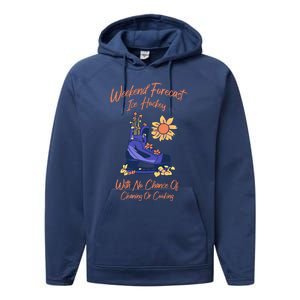 Weekend Forecast Icehockey For Ice Hockey Mom Gift Performance Fleece Hoodie