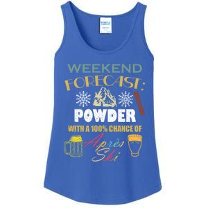 Weekend Forecast Is Powder And Apres Skiing Ski Skitouring Cool Gift Ladies Essential Tank