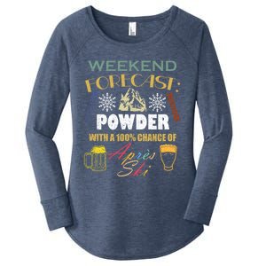 Weekend Forecast Is Powder And Apres Skiing Ski Skitouring Cool Gift Women's Perfect Tri Tunic Long Sleeve Shirt