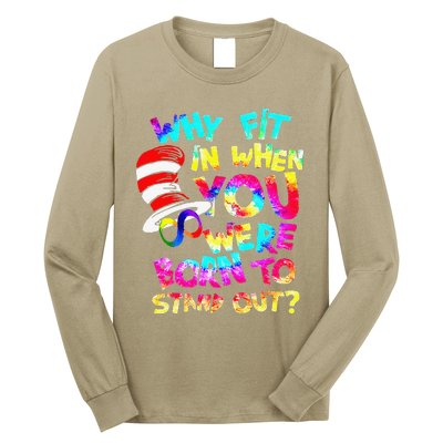 Why Fit In When You Were Born To Stand Out Autism Awareness Long Sleeve Shirt