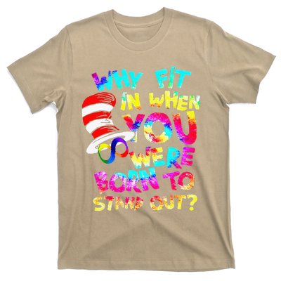 Why Fit In When You Were Born To Stand Out Autism Awareness T-Shirt