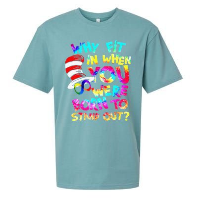 Why Fit In When You Were Born To Stand Out Autism Awareness Sueded Cloud Jersey T-Shirt