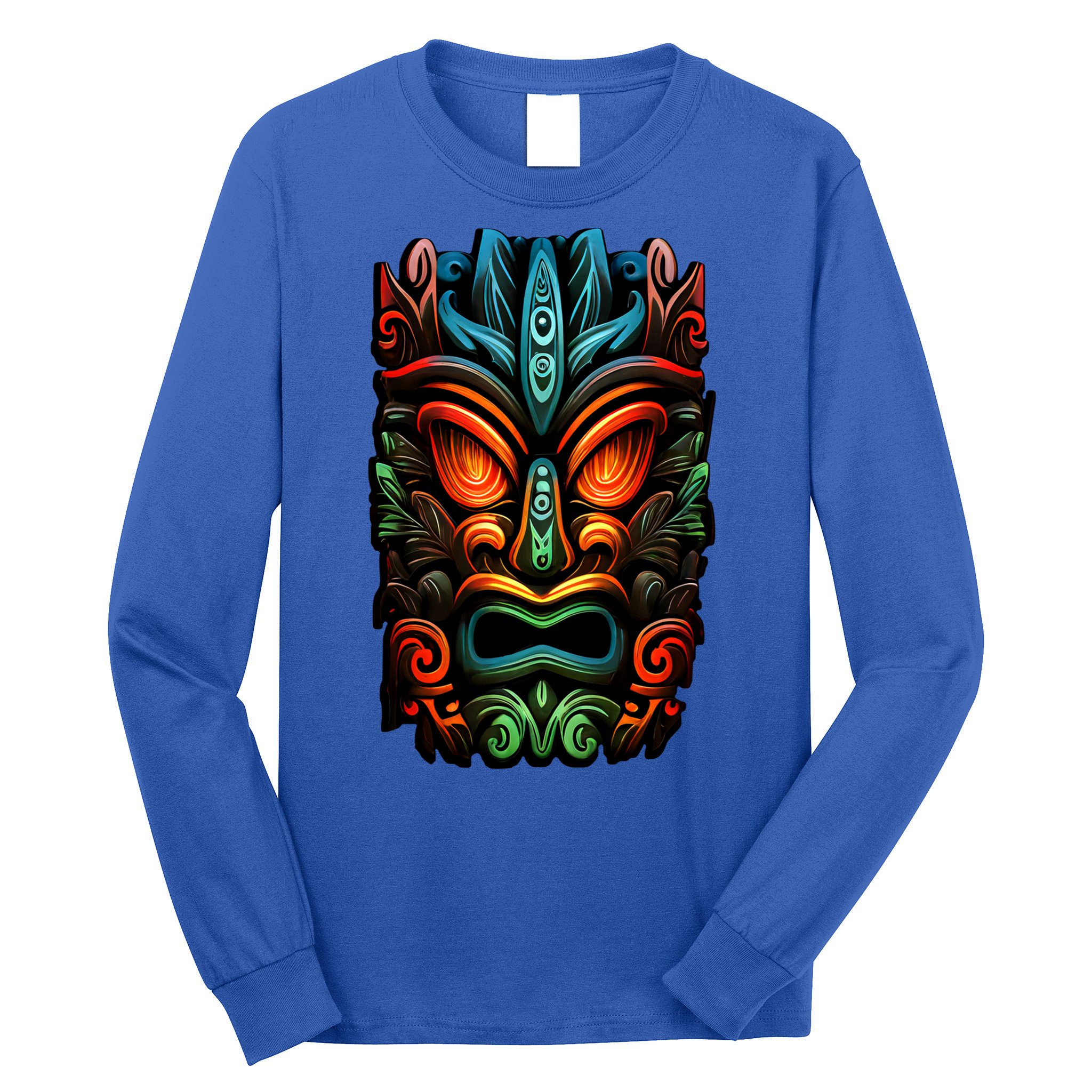 Welcome Fun In The Sun With Our Tropical Tiki Mask Cute Gift Long Sleeve Shirt