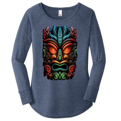 Welcome Fun In The Sun With Our Tropical Tiki Mask Cute Gift Women's Perfect Tri Tunic Long Sleeve Shirt