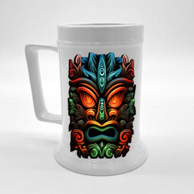 Welcome Fun In The Sun With Our Tropical Tiki Mask Cute Gift Beer Stein