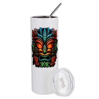 Welcome Fun In The Sun With Our Tropical Tiki Mask Cute Gift Stainless Steel Tumbler