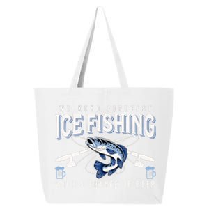 Weekend Forecast Ice Fishing and Chance Of Beer Funny Saying 25L Jumbo Tote