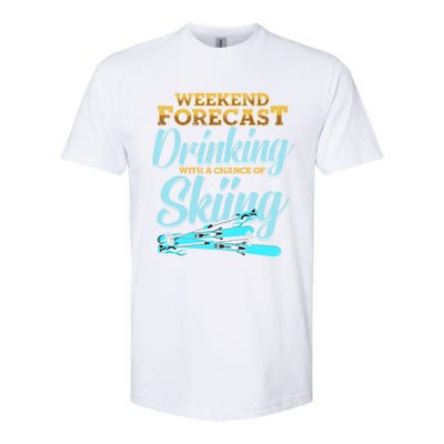 Weekend Forecast Ing With A Chance Of Skiing Gift Softstyle® CVC T-Shirt