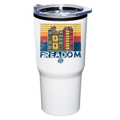 Womens Freadom I Read Banned Books Vintage Funny Bookworm Reader Tumbler