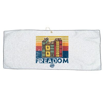 Womens Freadom I Read Banned Books Vintage Funny Bookworm Reader Large Microfiber Waffle Golf Towel