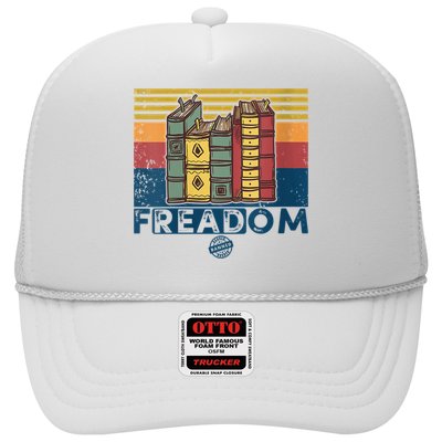 Womens Freadom I Read Banned Books Vintage Funny Bookworm Reader Trucker Hat
