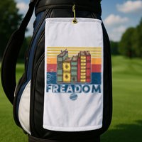 Womens Freadom I Read Banned Books Vintage Funny Bookworm Reader Golf Towel