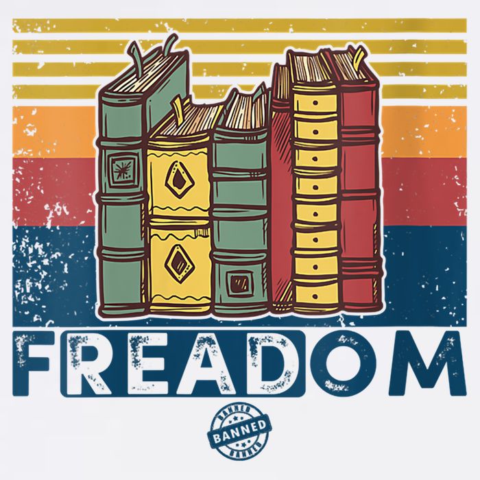 Womens Freadom I Read Banned Books Vintage Funny Bookworm Reader Crop Top