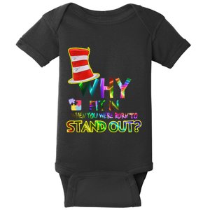 Why Fit In When You Were Born To Stand Out Reading Baby Bodysuit