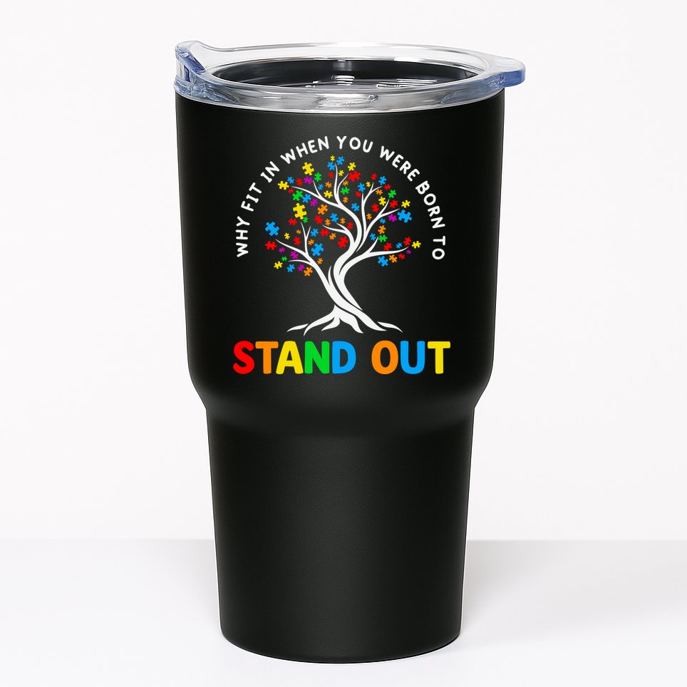 Why Fit In Autism Awareness Tumbler
