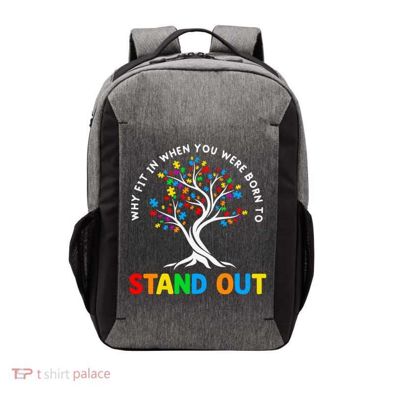 Why Fit In Autism Awareness Vector Backpack