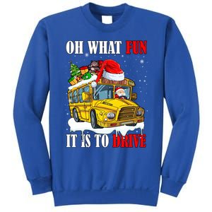 What Funny It Is To Drive Christmas Santa Driving School Bus Gift Sweatshirt