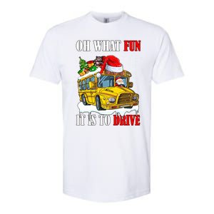 What Funny It Is To Drive Christmas Santa Driving School Bus Gift Softstyle CVC T-Shirt