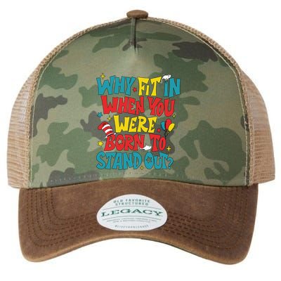 Why Fit In When You Were Born To Stand Out Autism Awareness Legacy Tie Dye Trucker Hat